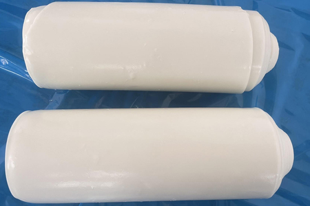 Antibacterial silicone rubber-Precipitated